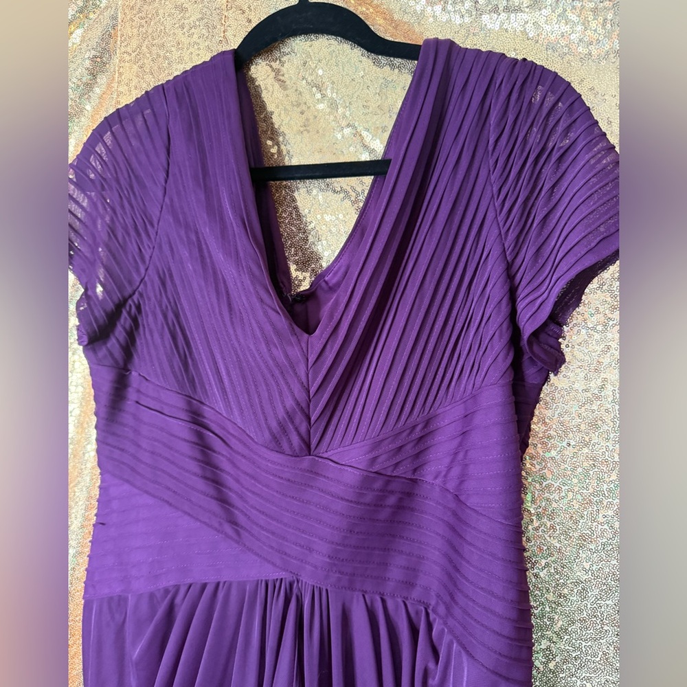 Adrianna Papell Rich Purple Dress - Picture 6 of 8